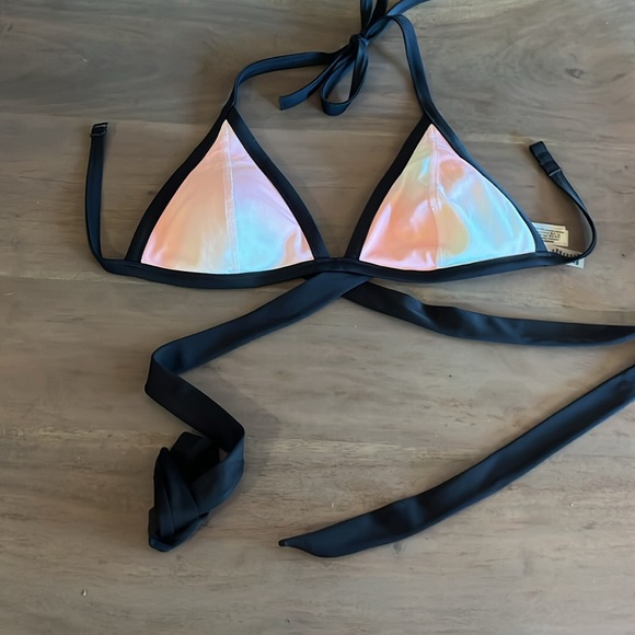 PINK wrap bikini top NWOT size M - Picture 3 of 5